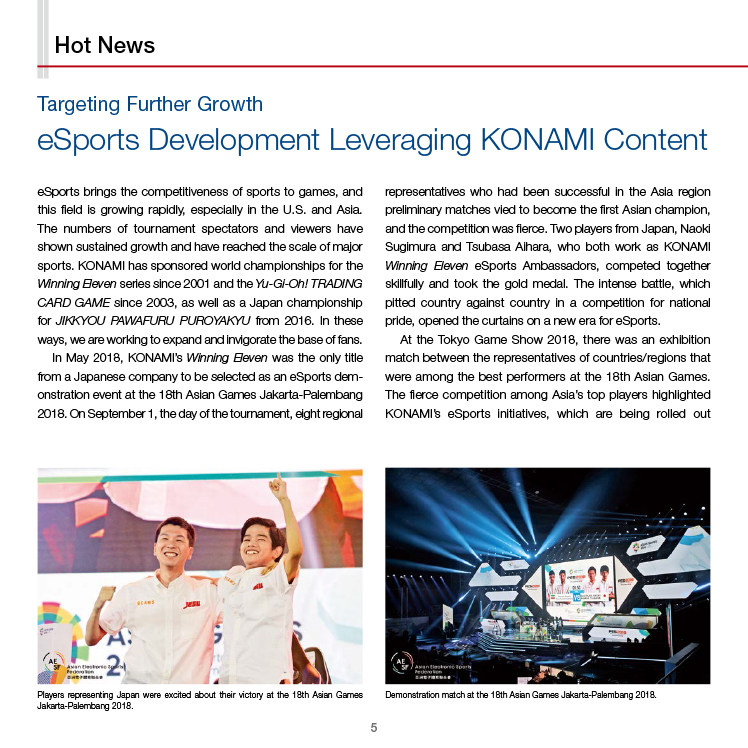 Konami Group Interim Report FY2019 No.006