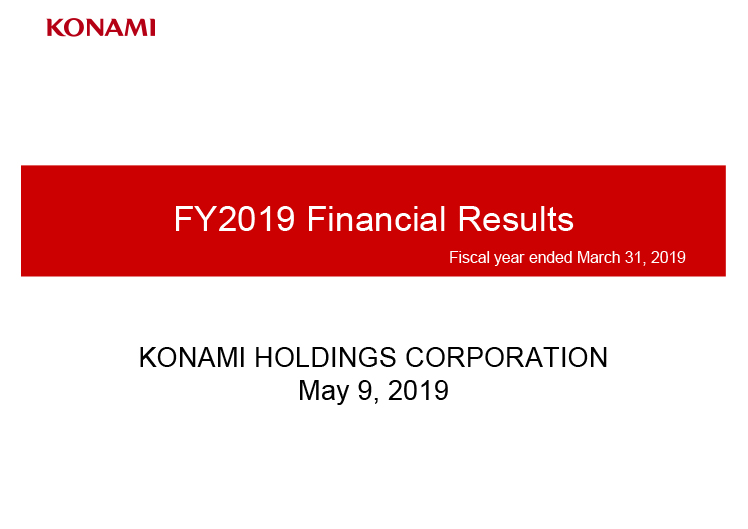 Results Presentation Materials Full Year of FY2019 No.001