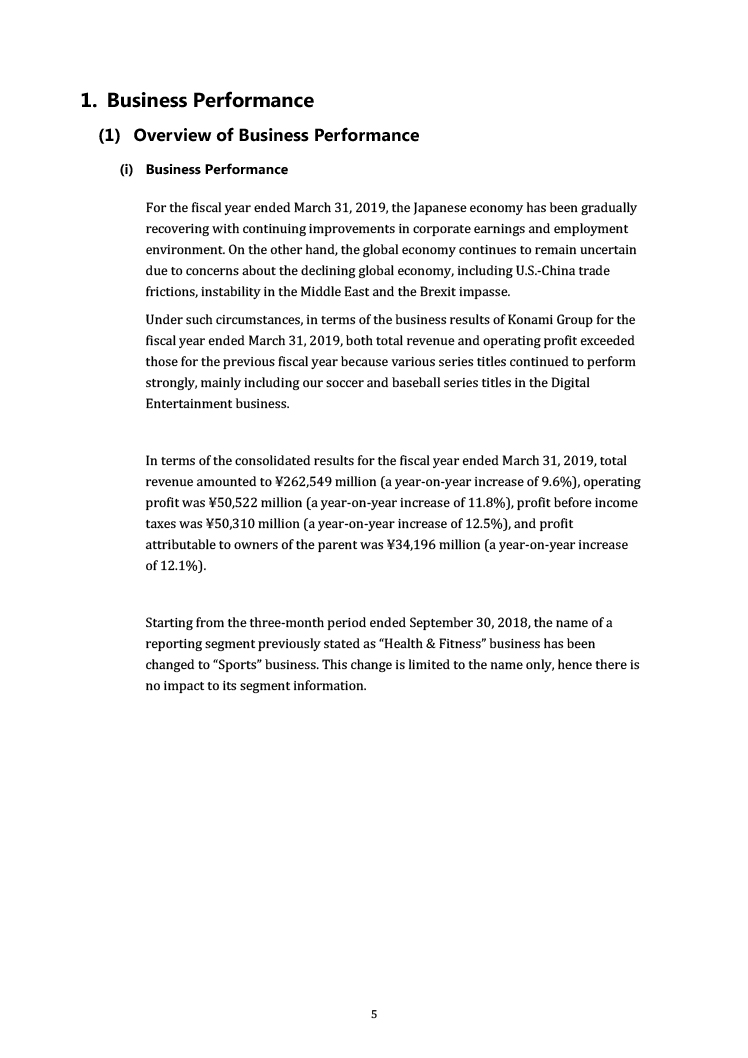 Financial Statements Full Year of FY2019 No.005